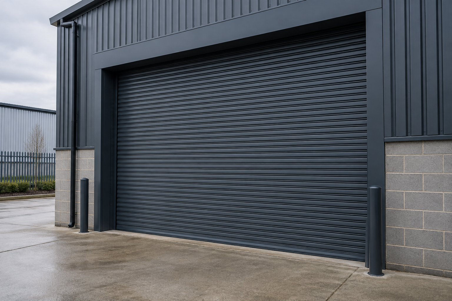 Coated industrial roller shutter